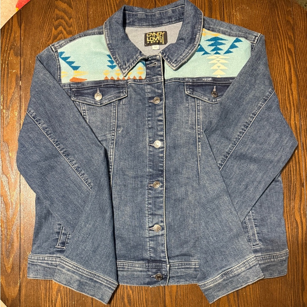 Up-cycled Jean jacket with Pendleton blanket